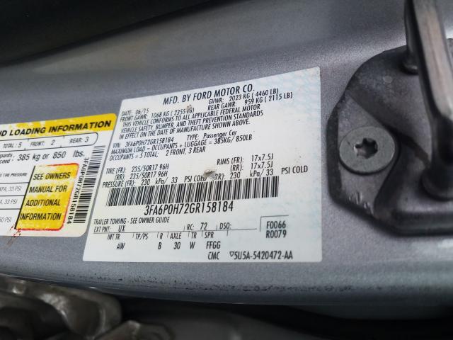 Photo 9 VIN: 3FA6P0H72GR158184 - FORD FUSION 