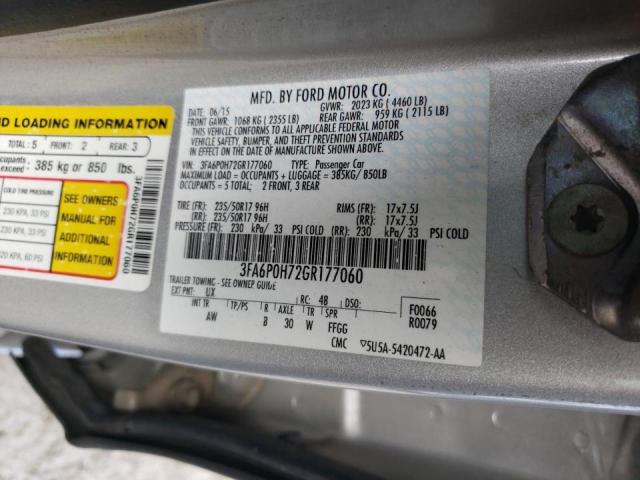 Photo 9 VIN: 3FA6P0H72GR177060 - FORD FUSION SE 