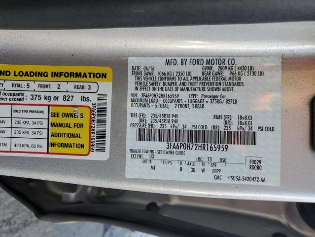 Photo 12 VIN: 3FA6P0H72HR165959 - FORD FUSION SE 