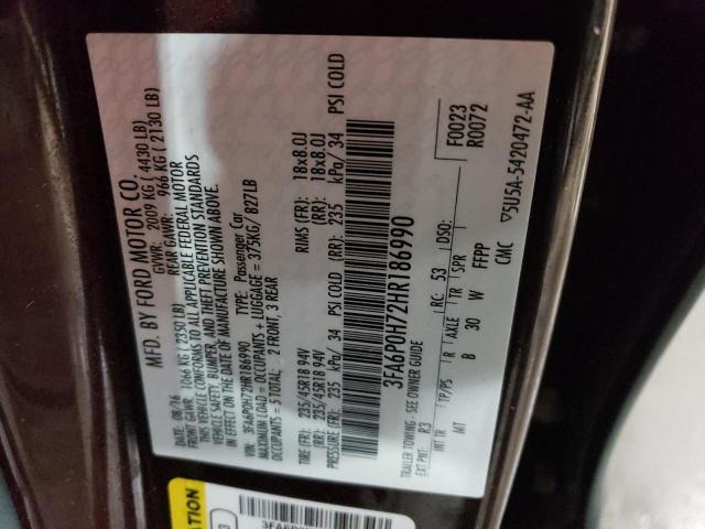 Photo 11 VIN: 3FA6P0H72HR186990 - FORD FUSION SE 