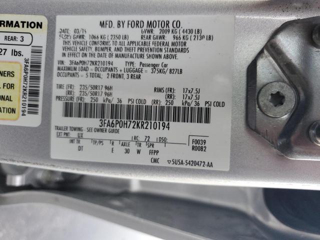 Photo 11 VIN: 3FA6P0H72KR210194 - FORD FUSION SE 