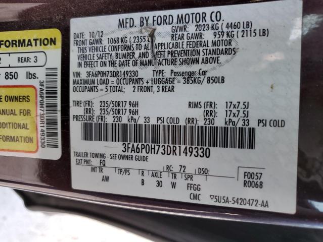 Photo 11 VIN: 3FA6P0H73DR149330 - FORD FUSION 