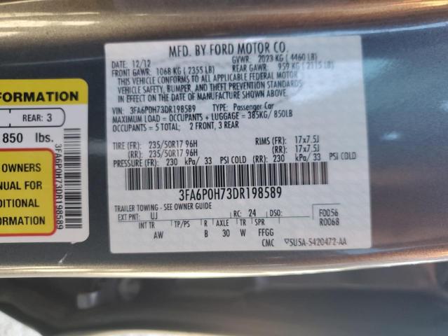 Photo 11 VIN: 3FA6P0H73DR198589 - FORD FUSION 