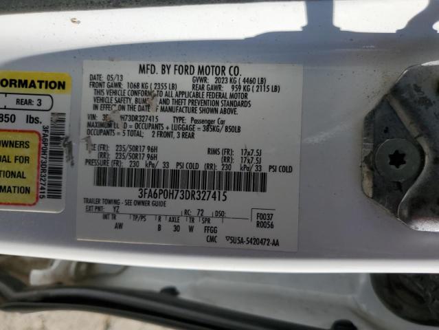 Photo 11 VIN: 3FA6P0H73DR327415 - FORD FUSION SE 