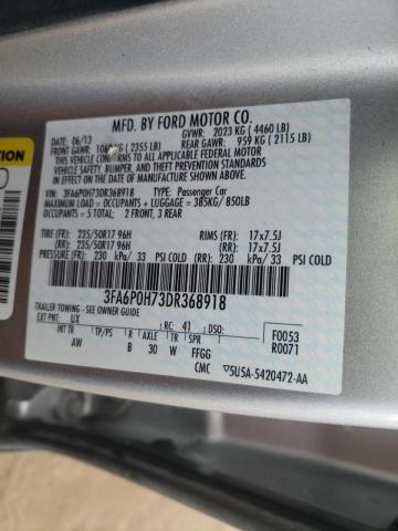 Photo 9 VIN: 3FA6P0H73DR368918 - FORD FUSION SE 