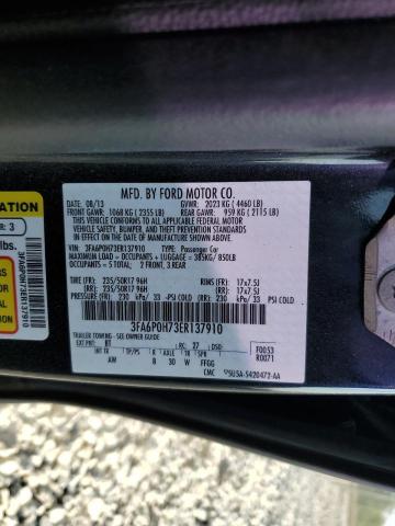 Photo 11 VIN: 3FA6P0H73ER137910 - FORD FUSION SE 