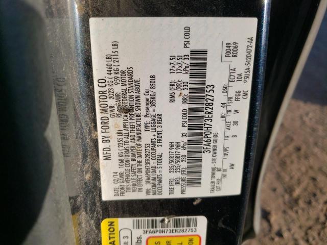 Photo 11 VIN: 3FA6P0H73ER282753 - FORD FUSION SE 