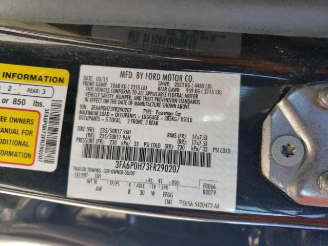 Photo 11 VIN: 3FA6P0H73FR290207 - FORD FUSION SE 