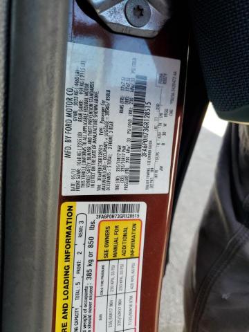 Photo 11 VIN: 3FA6P0H73GR128515 - FORD FUSION SE 