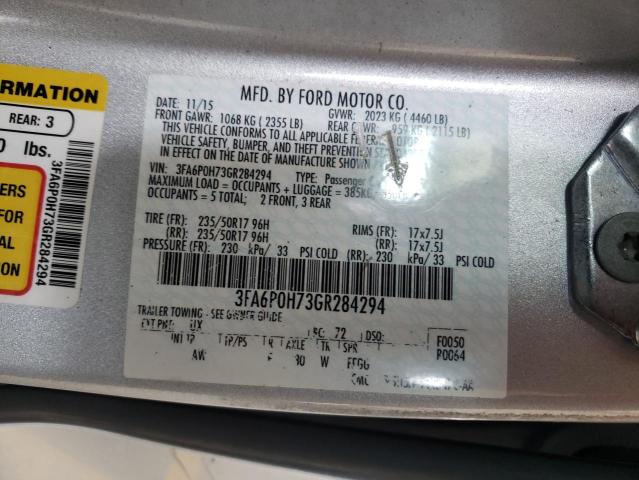 Photo 12 VIN: 3FA6P0H73GR284294 - FORD FUSION SE 