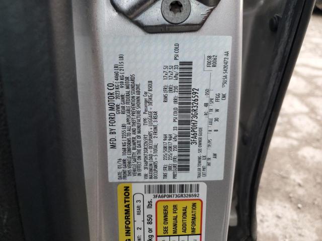 Photo 11 VIN: 3FA6P0H73GR326592 - FORD FUSION SE 