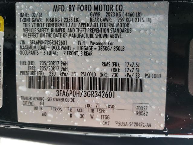 Photo 9 VIN: 3FA6P0H73GR342601 - FORD FUSION SE 