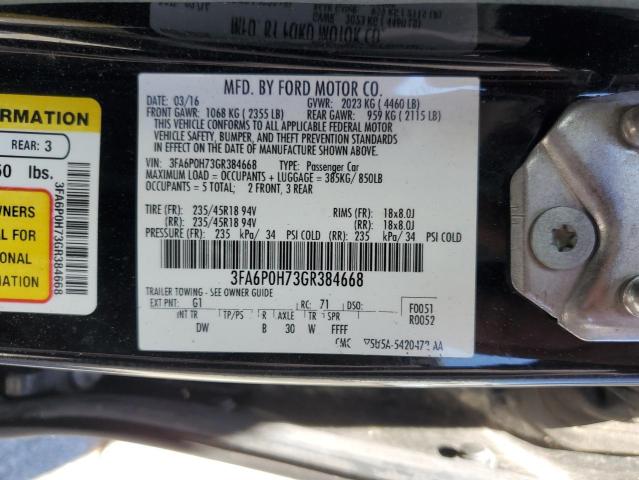 Photo 11 VIN: 3FA6P0H73GR384668 - FORD FUSION SE 