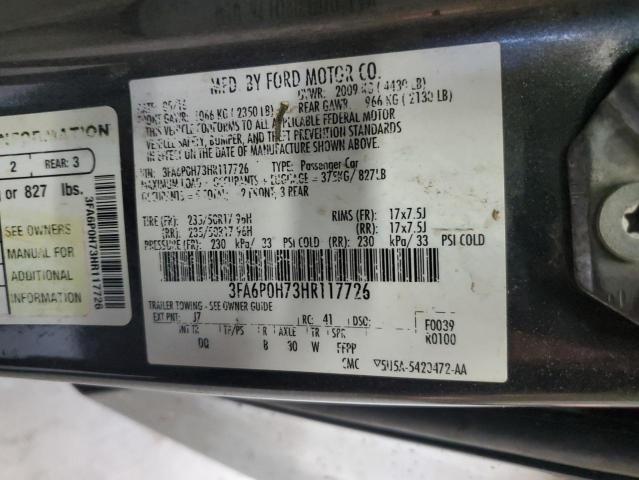 Photo 11 VIN: 3FA6P0H73HR117726 - FORD FUSION SE 