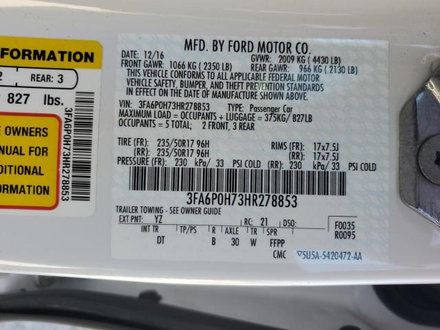 Photo 11 VIN: 3FA6P0H73HR278853 - FORD FUSION 