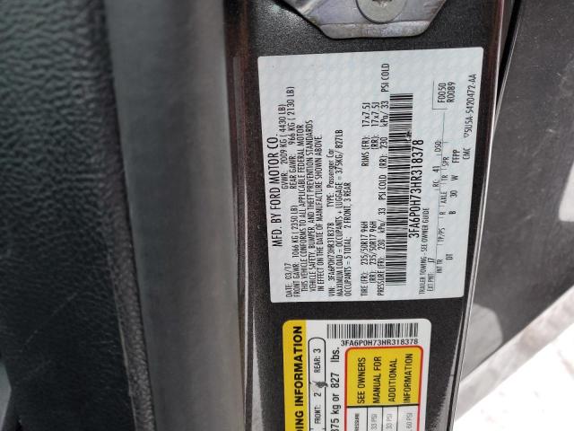 Photo 11 VIN: 3FA6P0H73HR318378 - FORD FUSION SE 