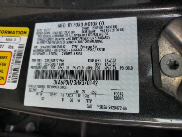 Photo 9 VIN: 3FA6P0H73HR370142 - FORD FUSION 