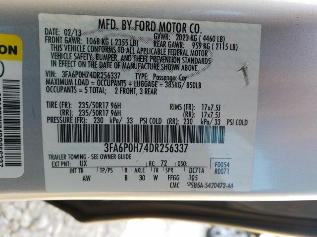 Photo 9 VIN: 3FA6P0H74DR256337 - FORD FUSION SE 