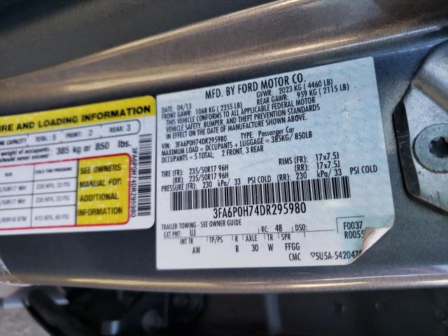 Photo 9 VIN: 3FA6P0H74DR295980 - FORD FUSION SE 