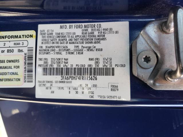 Photo 9 VIN: 3FA6P0H74FR115626 - FORD FUSION SE 