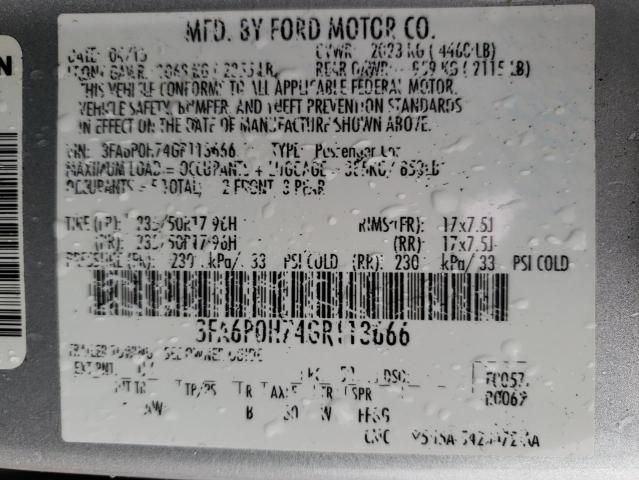 Photo 9 VIN: 3FA6P0H74GR113666 - FORD FUSION SE 