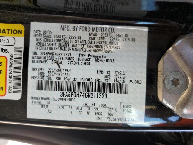 Photo 12 VIN: 3FA6P0H74GR211323 - FORD FUSION SE 