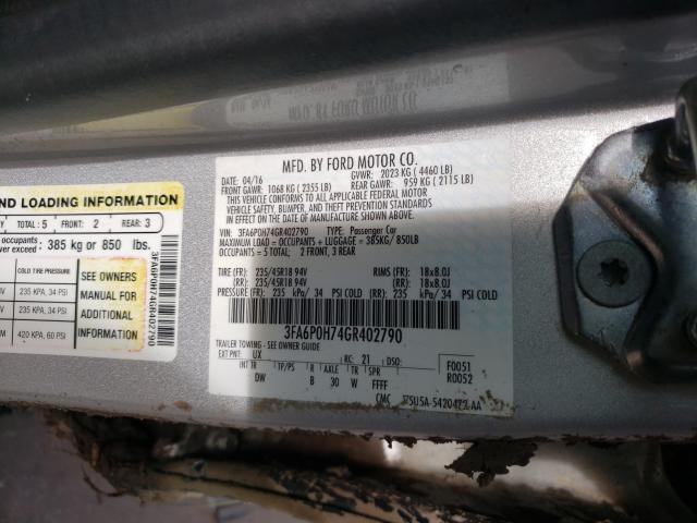 Photo 9 VIN: 3FA6P0H74GR402790 - FORD FUSION SE 