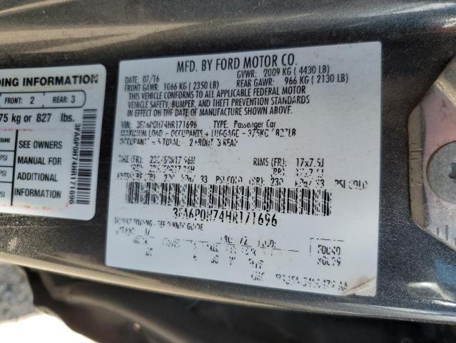 Photo 11 VIN: 3FA6P0H74HR171696 - FORD FUSION SE 