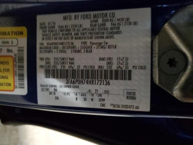 Photo 11 VIN: 3FA6P0H74HR172136 - FORD FUSION SE 