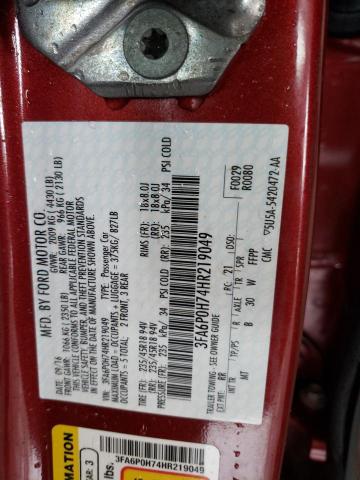 Photo 11 VIN: 3FA6P0H74HR219049 - FORD FUSION SE 