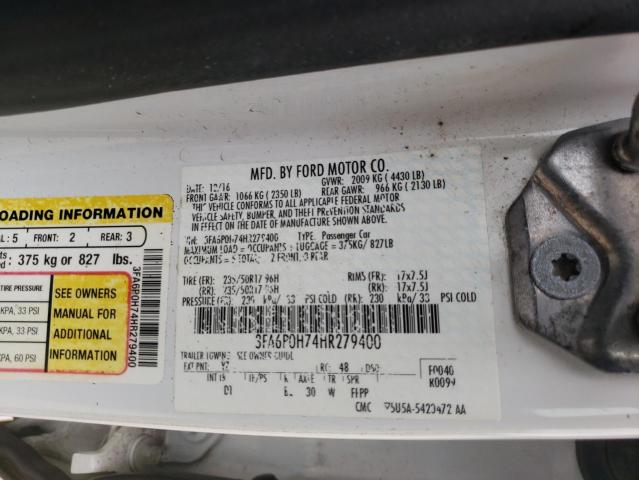 Photo 9 VIN: 3FA6P0H74HR279400 - FORD FUSION SE 