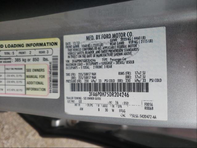 Photo 9 VIN: 3FA6P0H75DR204246 - FORD FUSION SE 