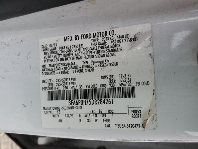 Photo 11 VIN: 3FA6P0H75DR284261 - FORD FUSION SE 