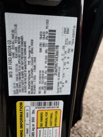 Photo 12 VIN: 3FA6P0H75ER366198 - FORD FUSION SE 