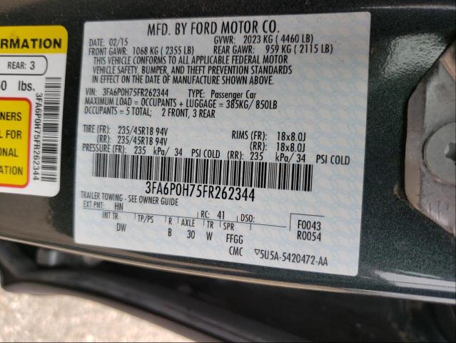 Photo 9 VIN: 3FA6P0H75FR262344 - FORD FUSION SE 