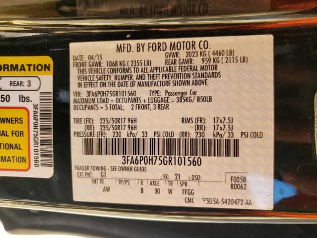 Photo 9 VIN: 3FA6P0H75GR101560 - FORD FUSION SE 