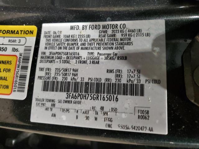 Photo 11 VIN: 3FA6P0H75GR165016 - FORD FUSION 