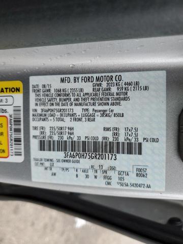 Photo 11 VIN: 3FA6P0H75GR201173 - FORD FUSION 