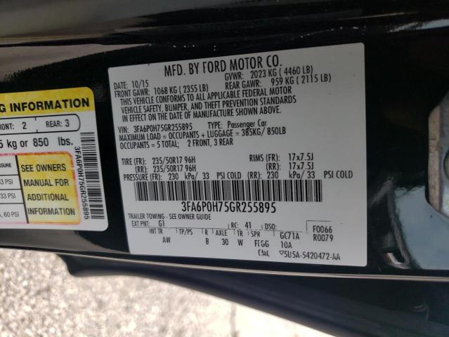 Photo 11 VIN: 3FA6P0H75GR255895 - FORD FUSION 