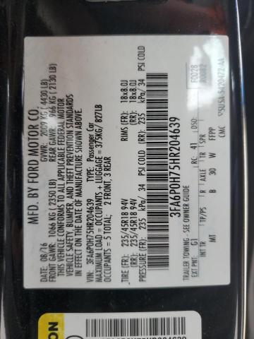 Photo 11 VIN: 3FA6P0H75HR204639 - FORD FUSION SE 