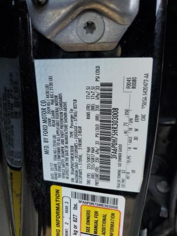 Photo 11 VIN: 3FA6P0H75HR303008 - FORD FUSION SE 