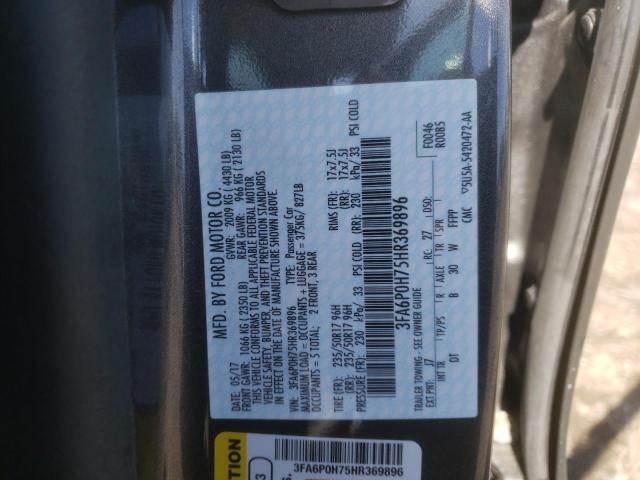 Photo 11 VIN: 3FA6P0H75HR369896 - FORD FUSION 