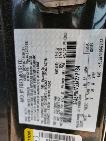 Photo 11 VIN: 3FA6P0H75JR279184 - FORD FUSION SE 