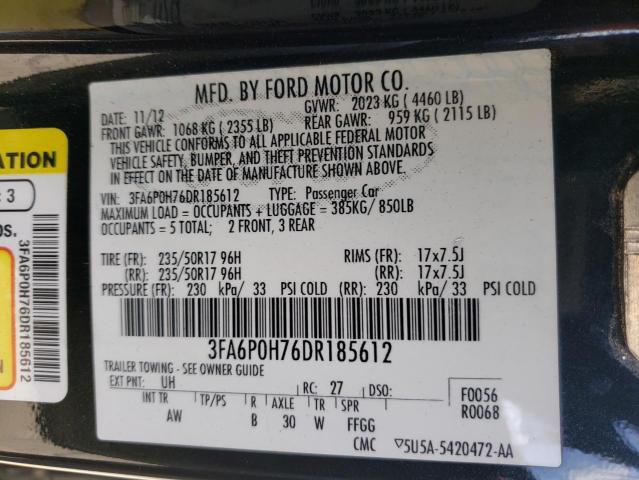 Photo 11 VIN: 3FA6P0H76DR185612 - FORD FUSION SE 