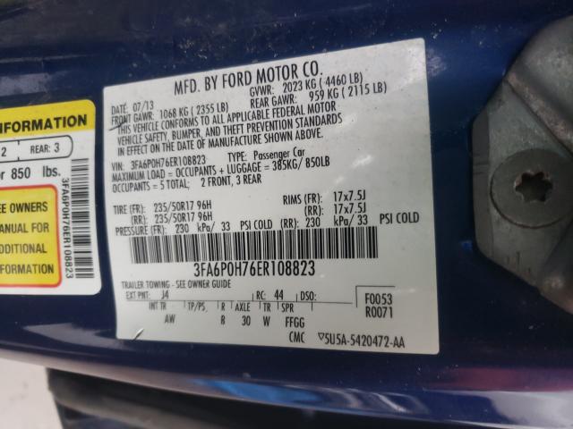 Photo 9 VIN: 3FA6P0H76ER108823 - FORD FUSION 