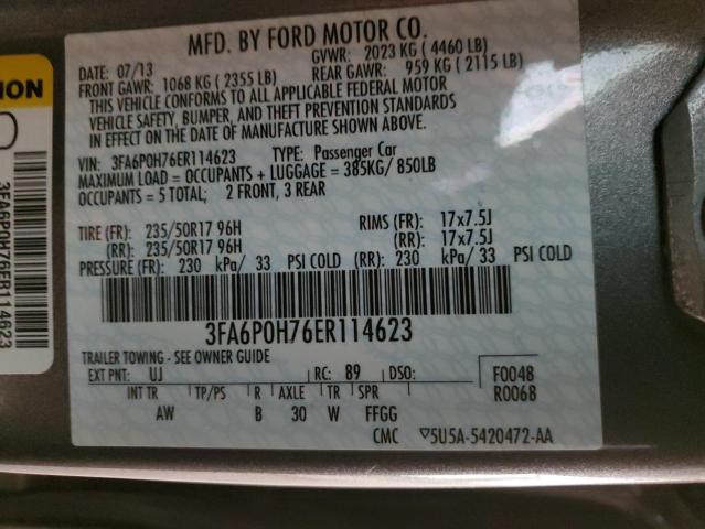 Photo 11 VIN: 3FA6P0H76ER114623 - FORD FUSION SE 