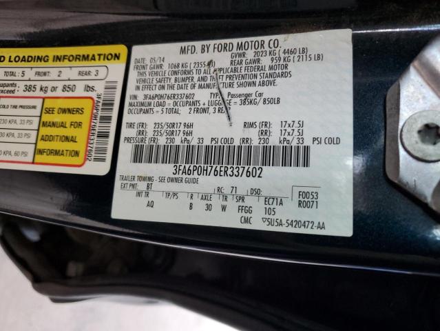 Photo 11 VIN: 3FA6P0H76ER337602 - FORD FUSION 