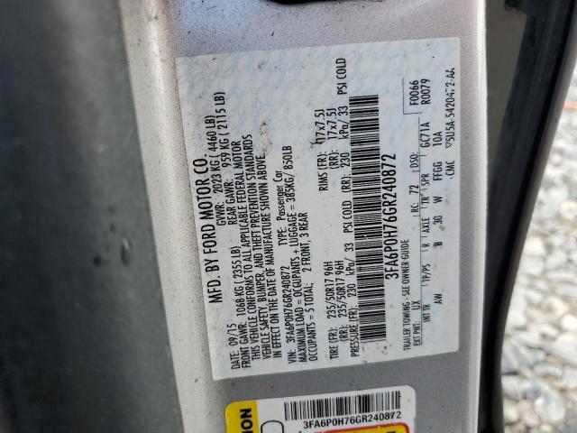 Photo 11 VIN: 3FA6P0H76GR240872 - FORD FUSION 