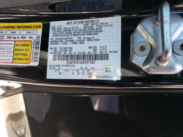 Photo 9 VIN: 3FA6P0H76GR297542 - FORD FUSION 