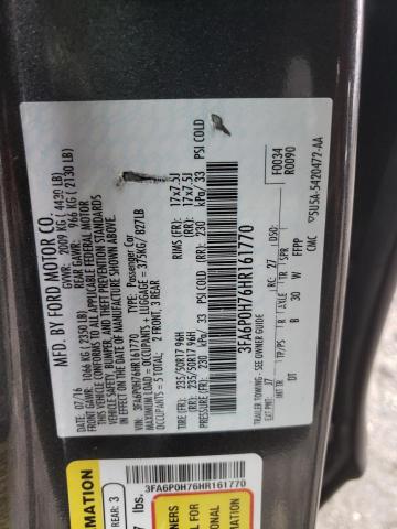 Photo 9 VIN: 3FA6P0H76HR161770 - FORD FUSION SE 